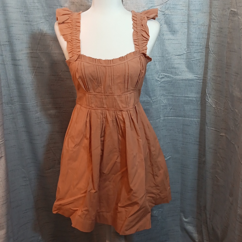 Steve Madden Hermony Pintuck Peach  Minidress Sz Small